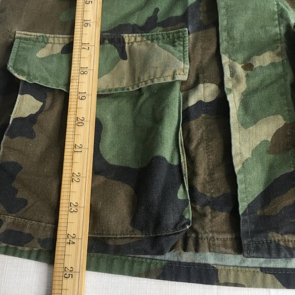 US Army BDU Field Jacket Mens Large Woodland Camo Combat Coat 4 Pocket Military - Picture 6 of 14